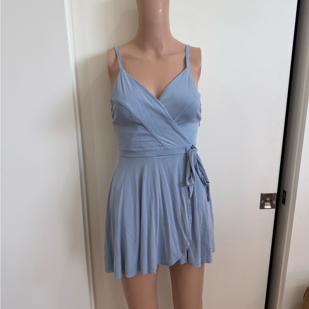 Kimchi Chic Beauty Sky Blue Wrap Dress